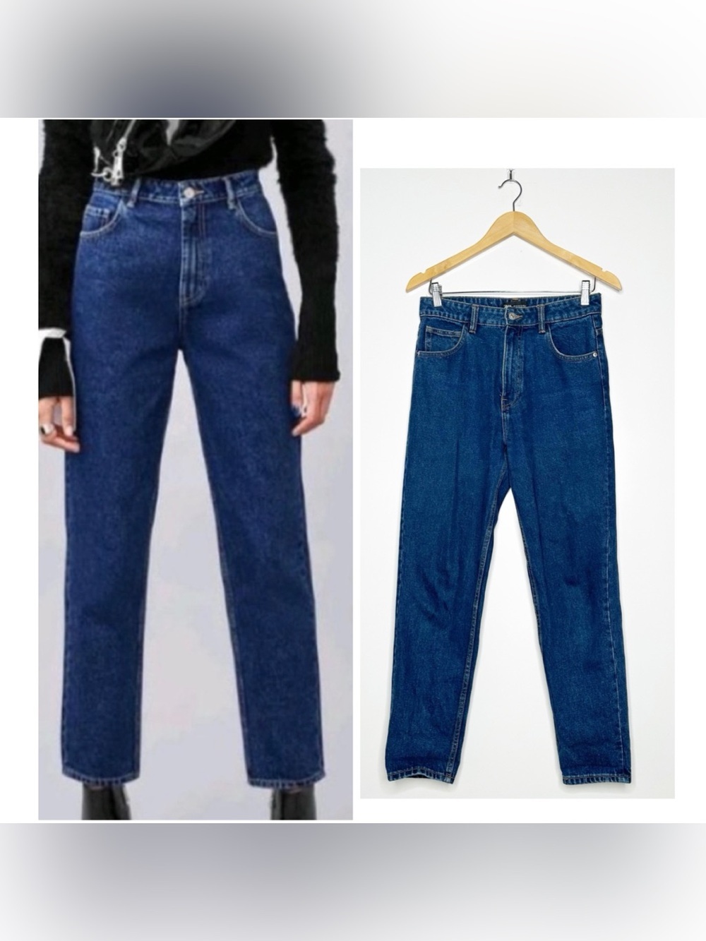 Zara Dark Wash High-Rise Mom Jeans Size 4